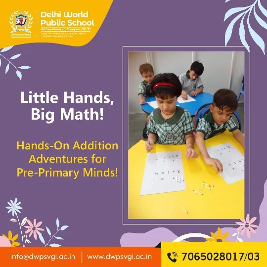 DWPS orgarnised an activity to introduce the fundamental concept of addition to pre-primary students