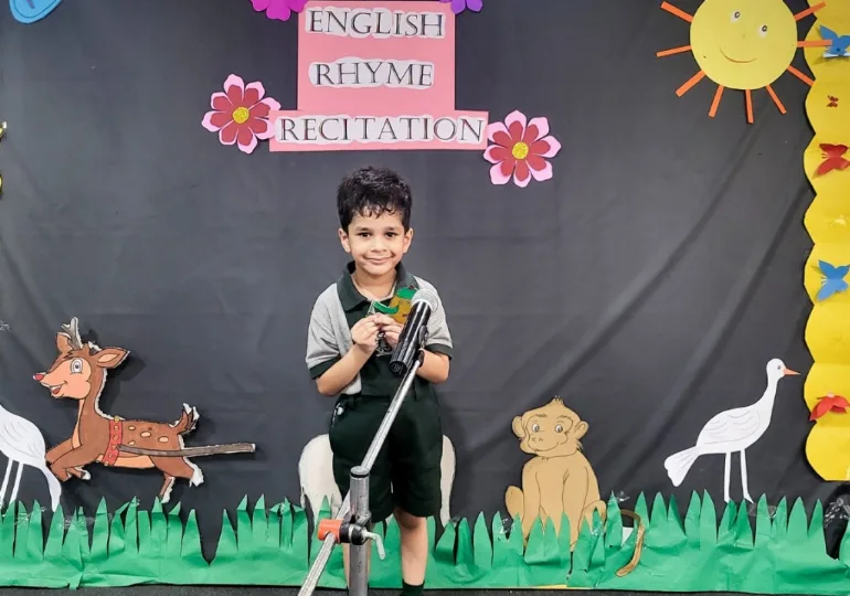 DWPS orchestrated an English Recitation Competition, recognizing the pivotal role of rhymes as language's building blocks