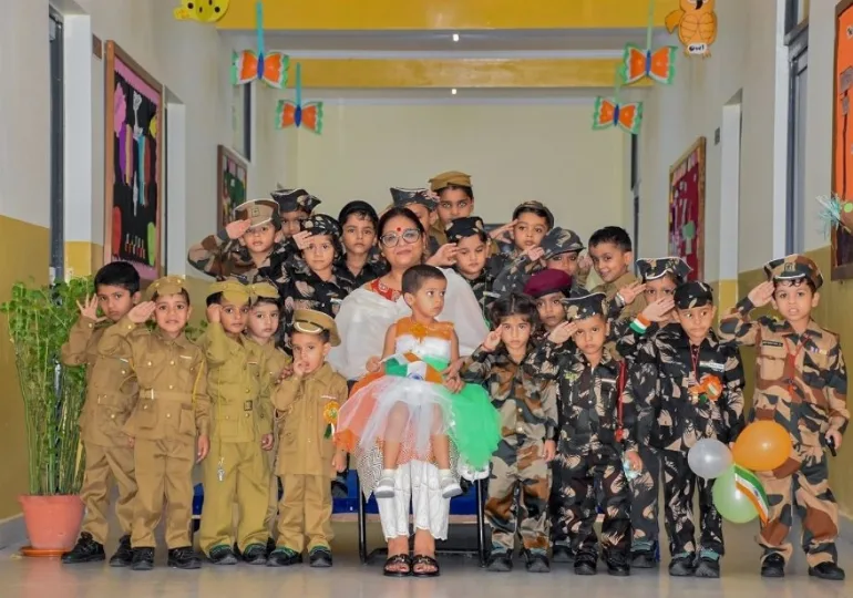 Our Pre-Primary students embraced the spirit of Independence Day by exploring the concept of division of labour and community helpers
