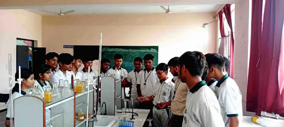 Students of DWPS explored the fascinating reaction of heating Copper Sulphate Crystals under the guidance of their teachers