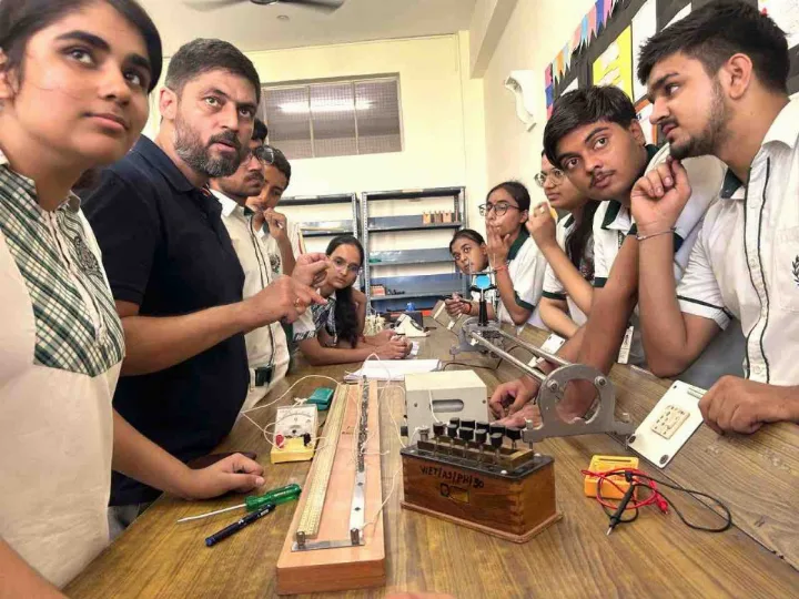 Grade 12th Science students explored the world of electricity and materials through a practical experiment