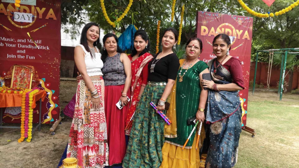 The campus of DWPS Dadri came alive with colours, music, and endless energy at the much-awaited Dandiya Raas