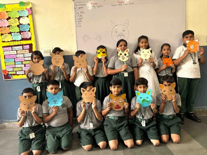 Animal Mask Making & slogan writing Activity for 2 to 5 grade students