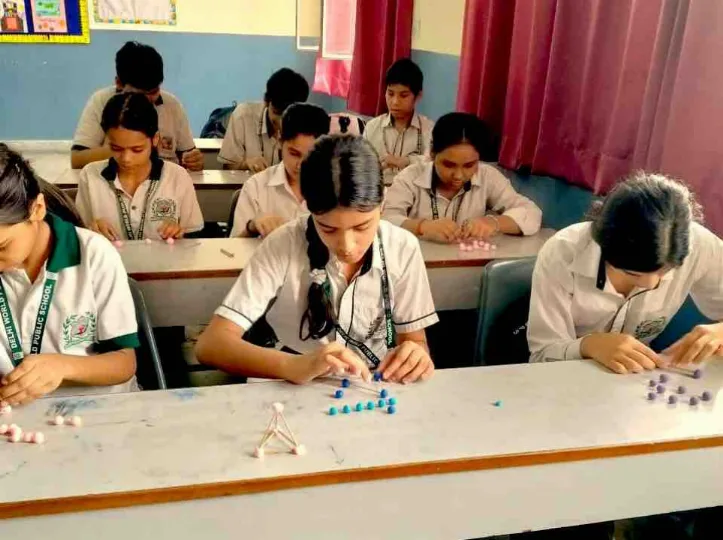Grade 7 students learnt the concept of Prism and Pyramid